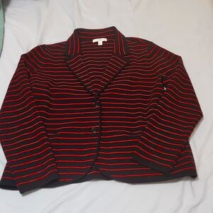 1901 sweater blazer, navy and red